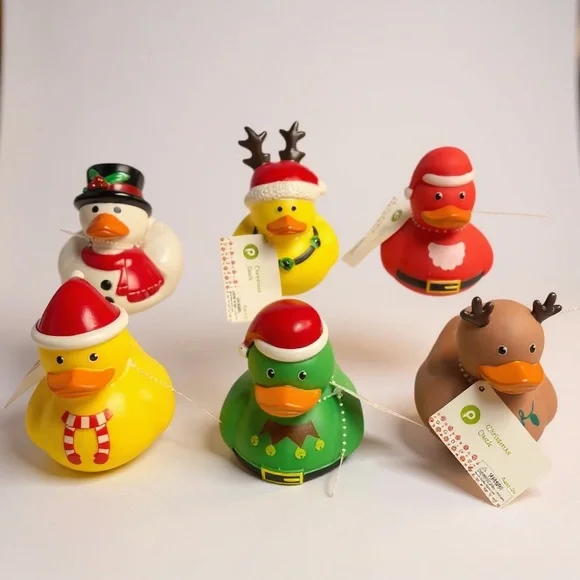 PUBLIX CHRISTMAS HOLIDAY RUBBER DUCKS SET OF 6 Duck My Jeep Duckies NEW Assorted - Picture 1 of 16